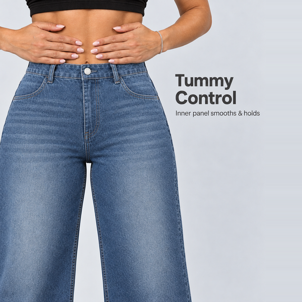 Light Blue jeans, Tummy control